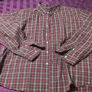 Polo Ralph Lauren Red and Green Plaid Shirt